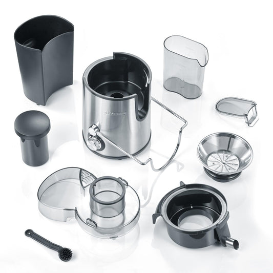 SEVERIN Saftpresse Edelstahl ES 3566 – leise, 500 ml Behälter