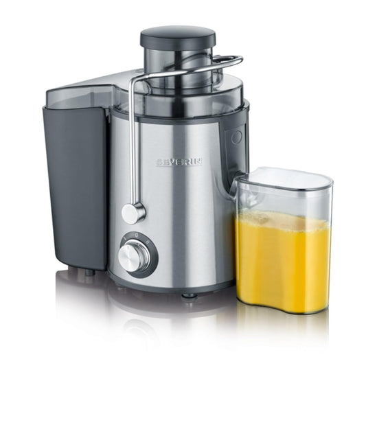 SEVERIN Saftpresse Edelstahl ES 3566 – leise, 500 ml Behälter